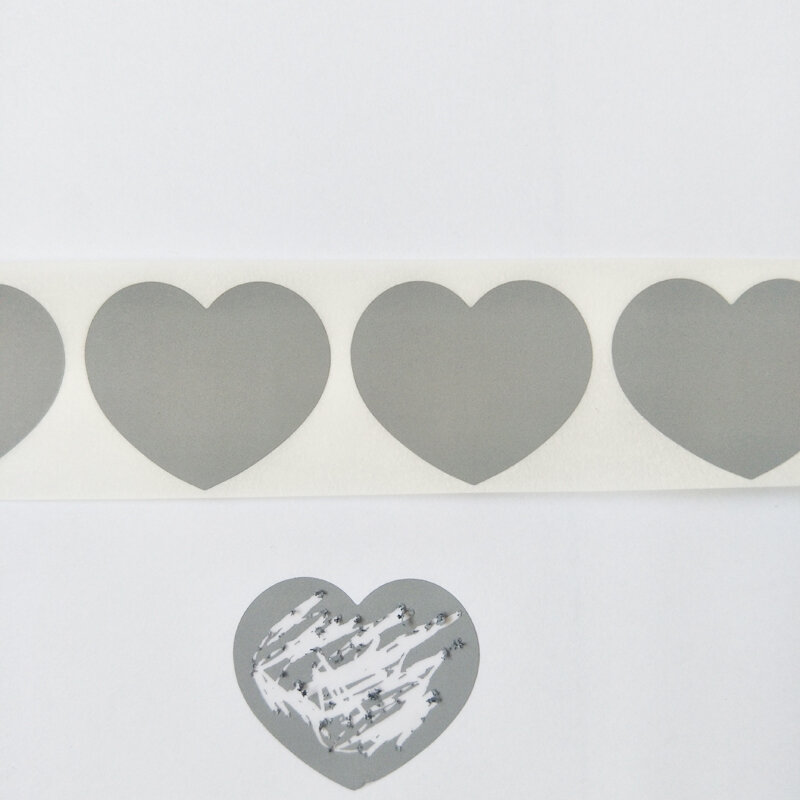 ملصق خدش على شكل قلب ، 50 قطعة ، 30 × 35 مللي متر ، 4 ألوان ، غطاء رمز سري ، لعبة منزلية ، بطاقة رسائل زفاف