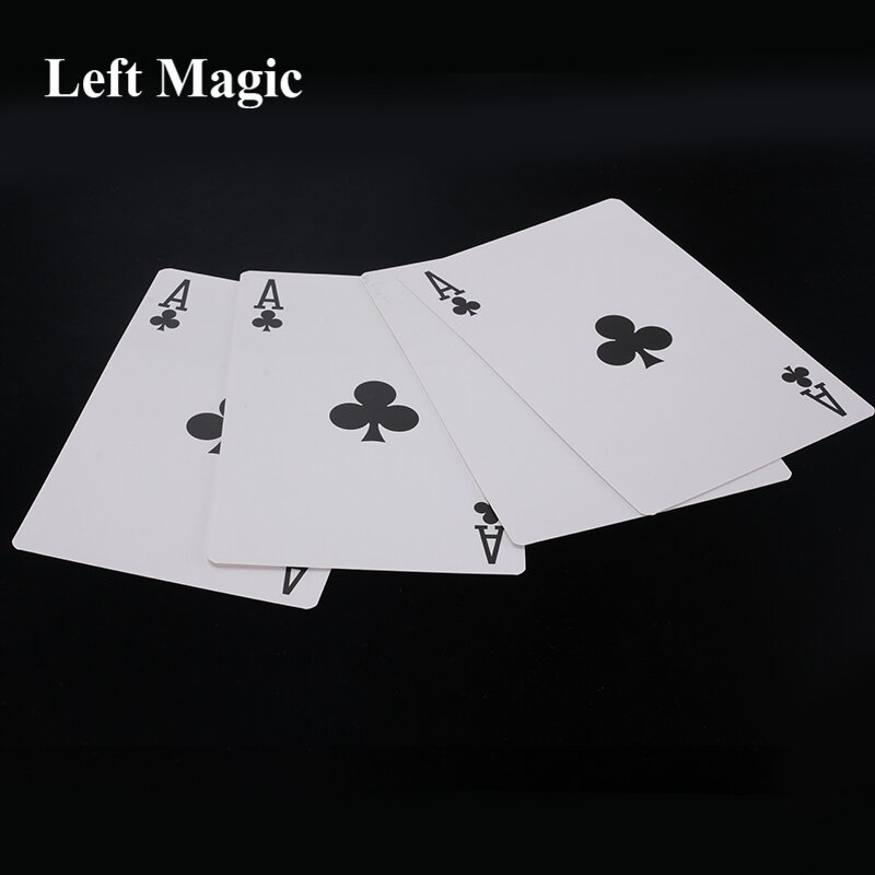 أربعة ألوان بطاقة كبيرة تغيير الخدع السحرية تغيير إلى بطاقة بيضاء ماجيك المرحلة ماجيك عن قرب الكلاسيكية السحرية للتحايل الساحر اللعب