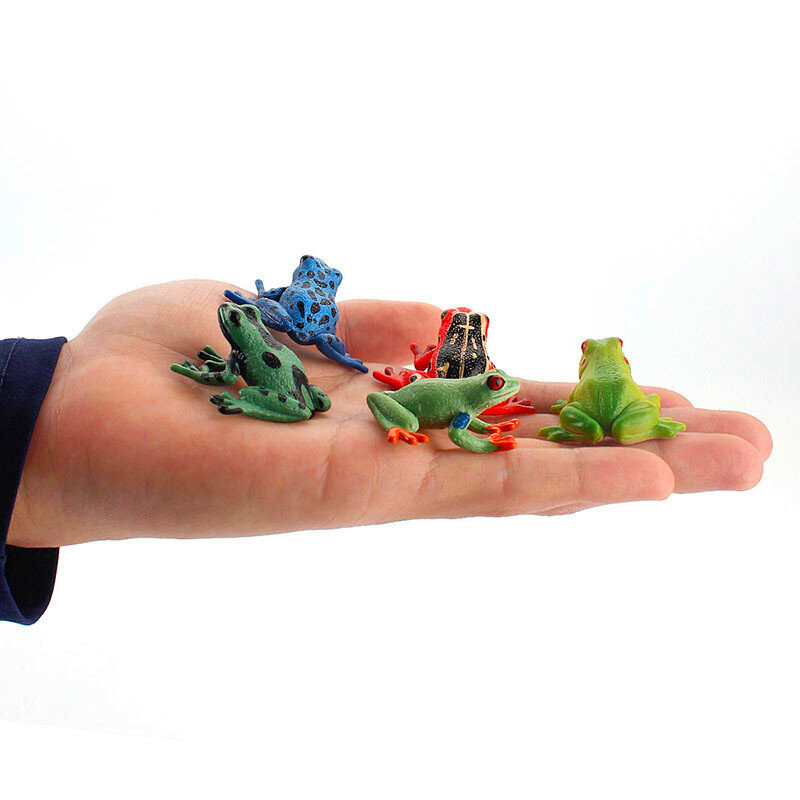 عشوائي 10 قطعة محاكاة ساخرة الضفدع نموذج ألعاب حيوانات العلجوم صعبة ومخيفة ضغط الضفدع لعب الأطفال مجموعة هدايا