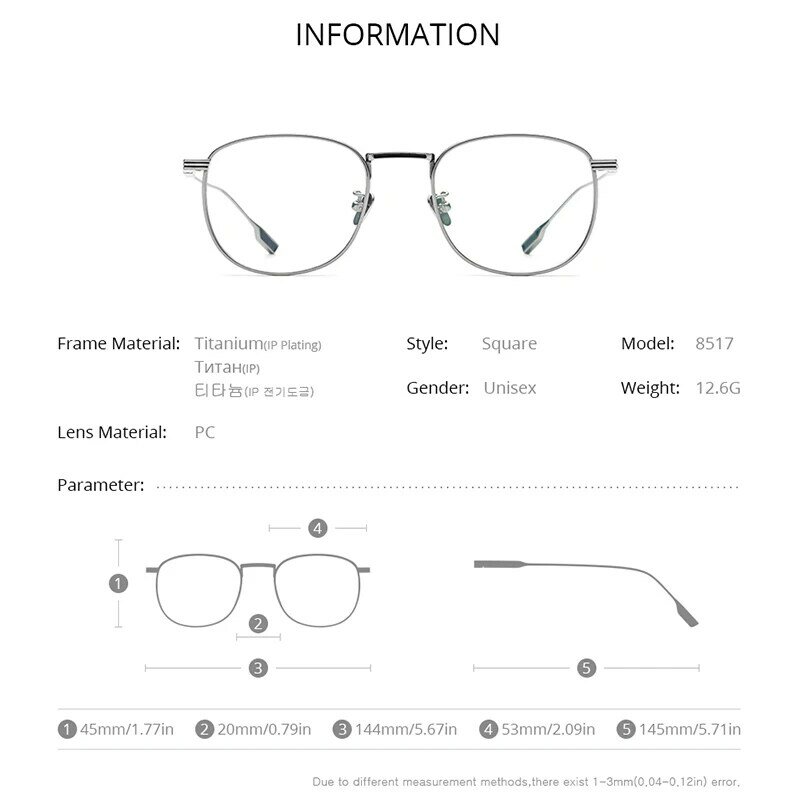 FONEX التيتانيوم النقي النظارات الإطار النساء Vintage قصر النظر المستديرة البصرية وصفة النظارات الإطار الرجال 2020 جديد تيتان نظارات 8517