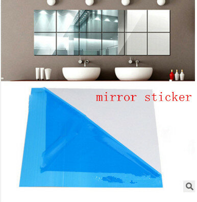 ملصق مرآة Pvc ، ورق حائط ذاتي اللصق ، فضي ، عاكس ، مقاوم للماء ، للحمام وغرفة نوم الأطفال