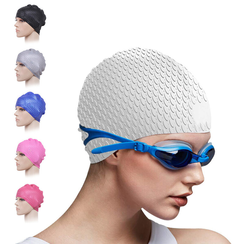 النساء مقاوم للماء نظارات الوقاية للسباحة قبعات مجموعة سيليكون النساء الشعر الطويل كبير السباحة قبعة الرجال Natacion الغوص نظارات المعدات 2022