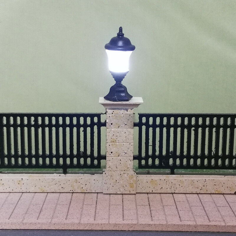 10 قطعة 1:100 مقياس المصابيح أضواء الشوارع HO حديقة ضوء مصغرة اكسسوارات