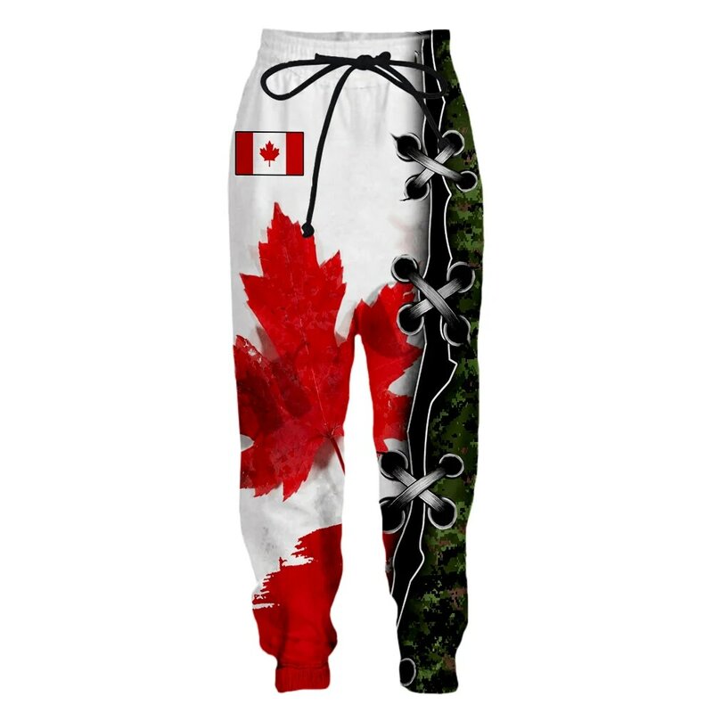 PLstar كوزموس كندا العلم فريد بلد هدية الملابس SweatPants الرجال/النساء ركض السراويل 3Dprint عادية الهيب هوب بنطلون A-1
