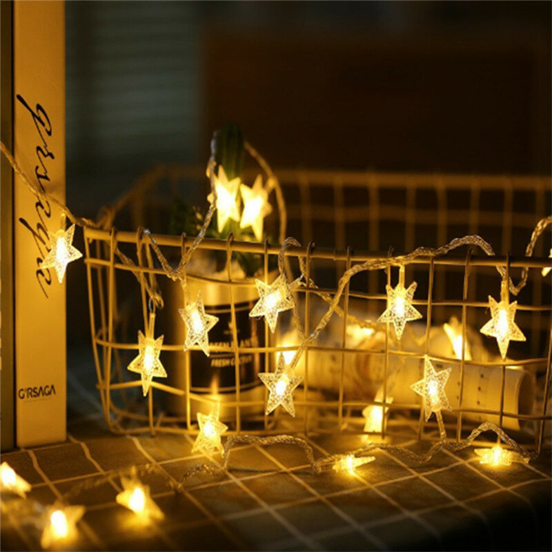 ALLTRUE 1/2 متر LED ستار سلسلة أضواء LED الجنية أضواء عيد الميلاد الزفاف أضواء الديكور AA بطارية تعمل وميض أضواء