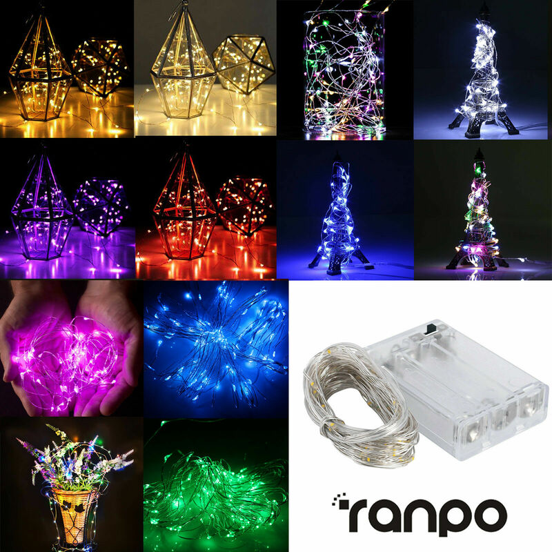 1 متر 2 متر LED ضوء سلسلة 9 ألوان الجنية أضواء 10-20LEDs الأسلاك النحاسية AA بطارية تعمل لحفل الزفاف عيد الميلاد ديكور عطلة مصباح