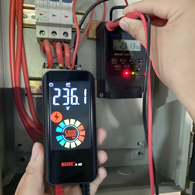 BSIDE الرقمية المتعدد مع لون LCD قابلة للشحن جيب الذكية الفولتميتر مكثف ديود أوم هرتز دورة العمل جهاز قياس الجهد الكهربائي