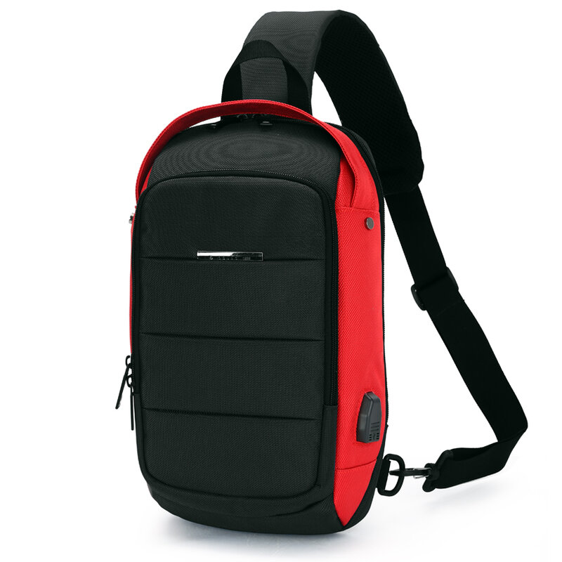 الرجال الصدر حزمة حقائب كروسبودي الرجال USB شحن حقيبة الكتف المرأة سعة كبيرة أكسفورد مقاوم للماء حقيبة رسول عادية 2021