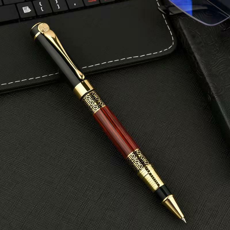 عالية الجودة كامل المعادن الأسطوانة قلم حبر جاف مكتب التنفيذي رجال الأعمال الفاخرة الكتابة هدية القلم شراء 2 إرسال هدية