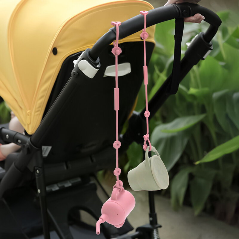 طفل عربة اكسسوارات قابل للتعديل هوة سلسلة ألعاب الأطفال عضاضة مكافحة خسر سلسلة حزام حامل لينة سيليكون BPA الحرة