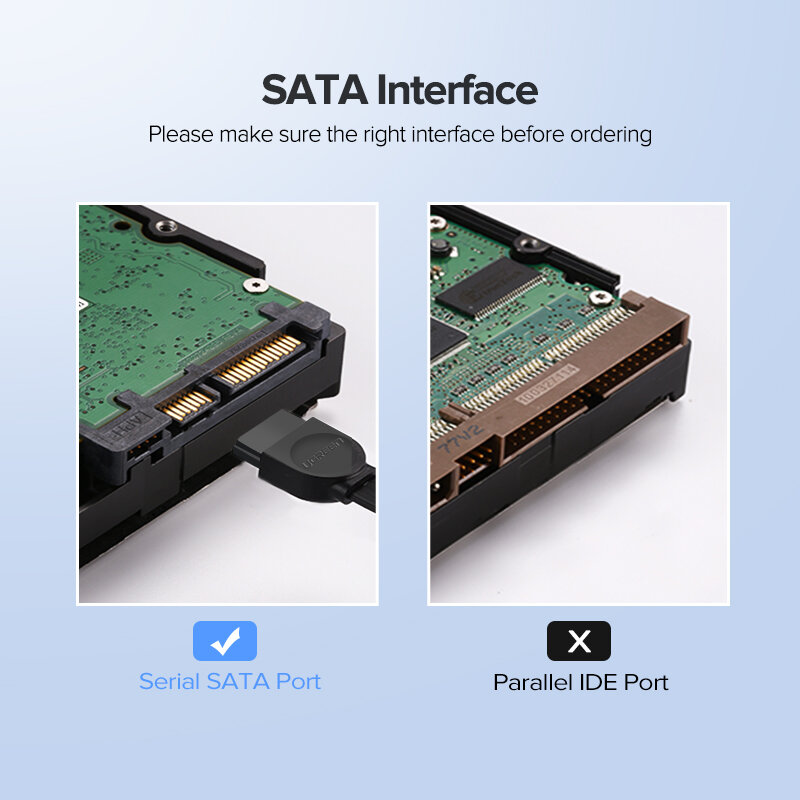 كابل Ugreen SATA 3.0 إلى محرك القرص الصلب Sata 3, محول كابل لأجهزة الكمبيوتر المحمول Asus 6Gbps 3.0 SSD محرك الأقراص الثابتة محول الزاوية اليمنى