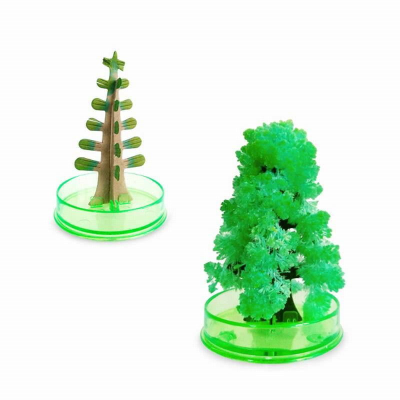 2020 9x6 سنتيمتر مصغرة الأخضر ماجيك زراعة ورقة الأشجار لعبة السحرية تنمو شجرة عيد الميلاد الساخن مضحك العلوم ألعاب الأطفال للأطفال الجدة