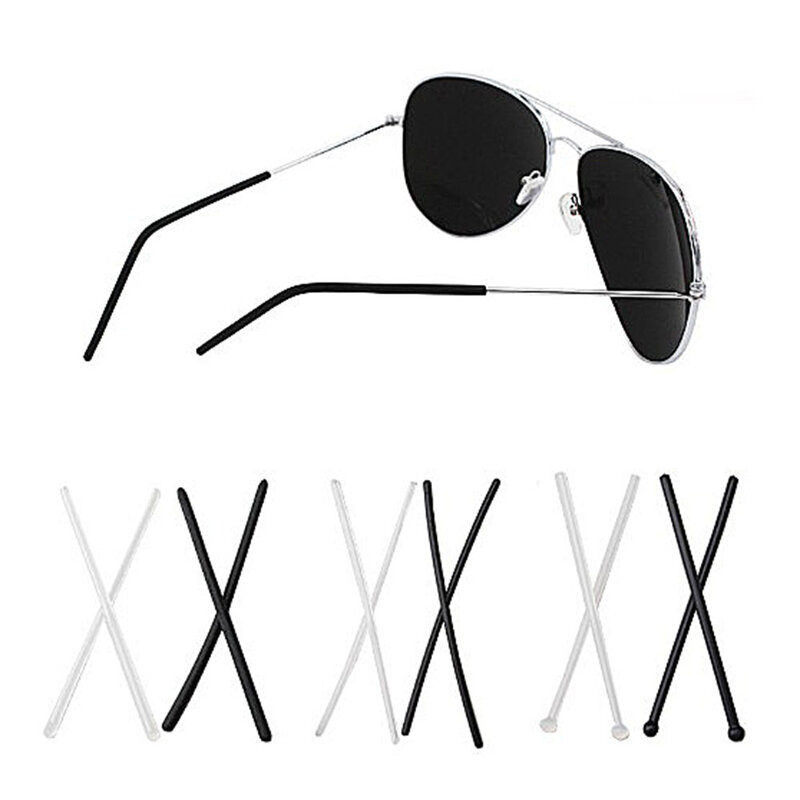 رؤوس النظارات المصنوعة من السيليكون الناعم ، 5 أزواج ، هيكل معدني ، أطراف نظارات ، فتحة مفتوحة ، 10 قطع