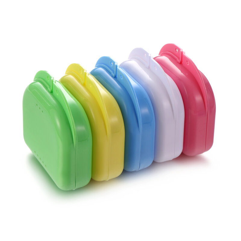 1 قطعة جديد 8 ألوان أسنان صندوق تخزين حامي الفم الحاويات الأقواس حالة المحمولة الأسنان الأجهزة لوازم صينية الرعاية الصحية'