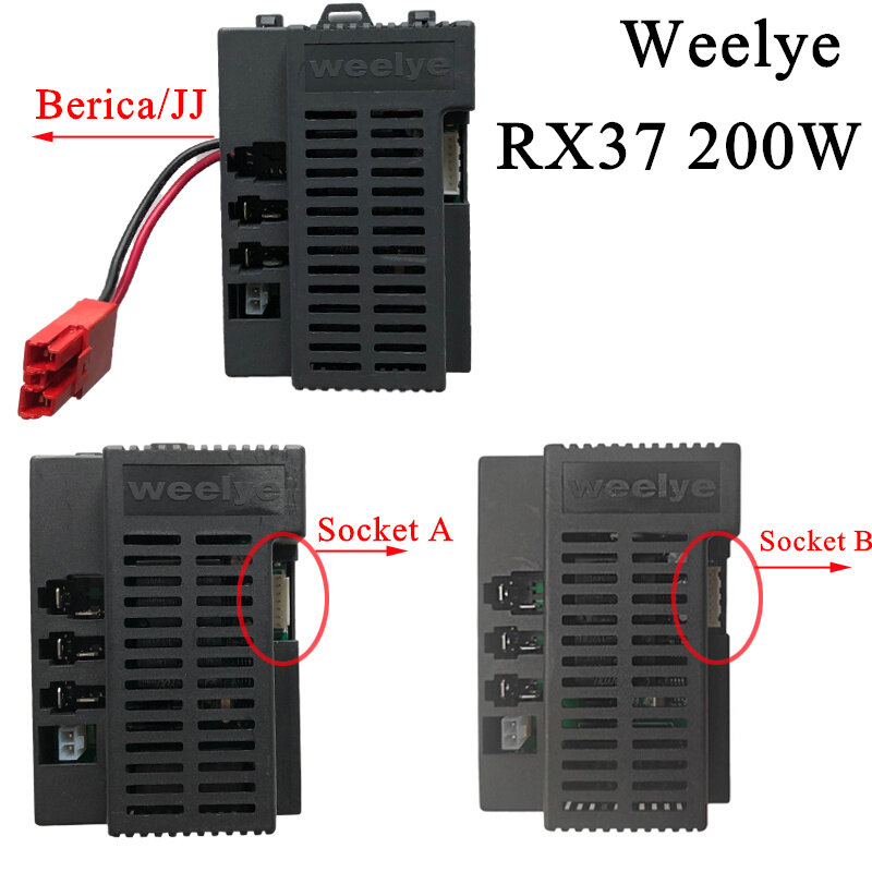 Weelye-جهاز إرسال جهاز استقبال وجهاز التحكم عن بعد ، صندوق التحكم في السيارة الكهربائية للركوب ، قطع اللوحة الأم ، 40A ، RX37 ، 12 فولت ، 200 واط