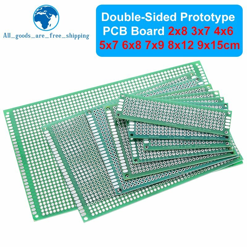 TZT-العالمي الدوائر المطبوعة مجلس الكلور Arduino ، ضعف الجانب النموذج ، protoبها بنفسك بروتوبوارد ، 2x8 ، 3x7 ، 4x6 ، 5x7 ، 6x8 ، 7 × 9 ، 8 × 12 ، 9 × 15 سم