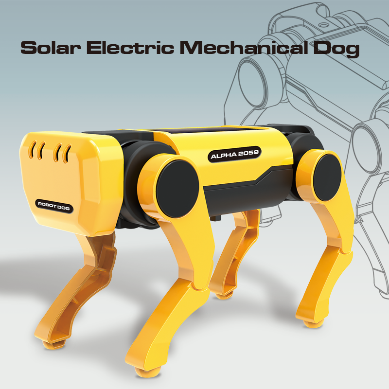 لتقوم بها بنفسك جديد رباعي الأرجل Bionic ذكي روبوت ألعاب للكلاب الجذعية الشمسية الكهربائية الميكانيكية الكلب مجموعة تعليمية العلوم والتكنولوجيا لغز لعبة