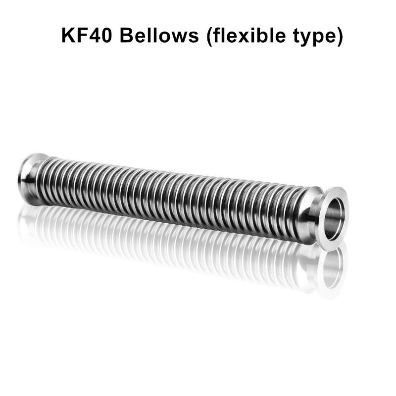 KF40 100-1000 مللي متر طول الفولاذ المقاوم للصدأ الأنابيب المرنة منفاخ التوسع خرطوم منفاخ الأنابيب المناسب شفة فراغ منفاخ