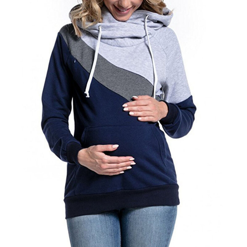 ملابس الأمومة متعددة الوظائف ، هوديس الرضاعة الطبيعية الأم ، خياطة ملابس الحمل ، تي شيرت جديد