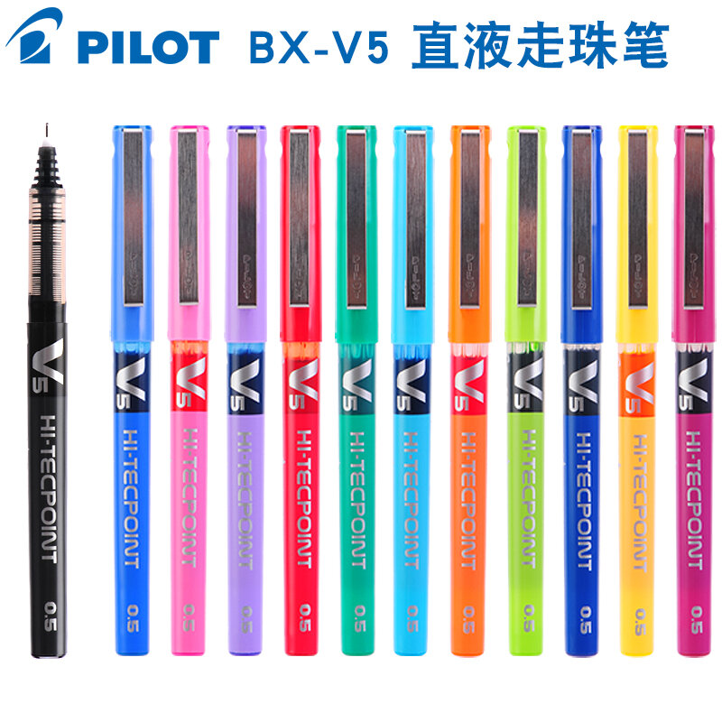 اليابان القرطاسية الطيار BX-V5 0.5 مللي متر مستقيم القلم سعة كبيرة اللون الحبر الكرة القلم اللوازم المدرسية