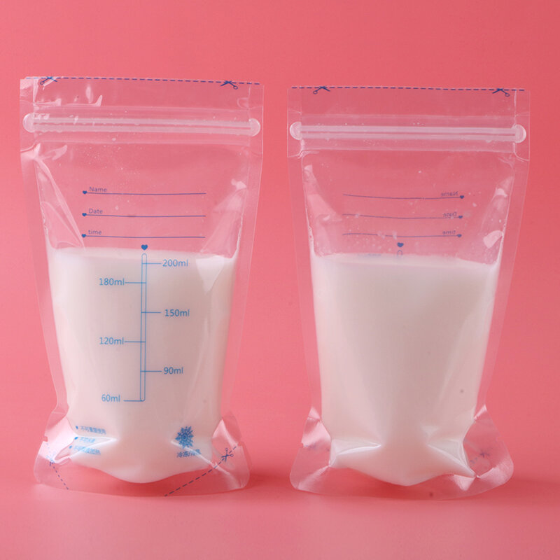 30 قطعة/الحقيبة أغذية تخزين 200 مللي BPA شحن أغذية تخزين المتاح عملية ومريحة الرضاعة أكياس الفريزر