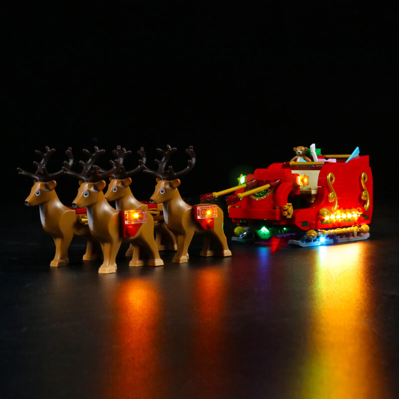 فونادو LED مجموعة الإضاءة ل 40499 سانتا مزلقة تحصيل لعبة مجسمة مجموعة إضاءة ، غير المدرجة لبنة البناء