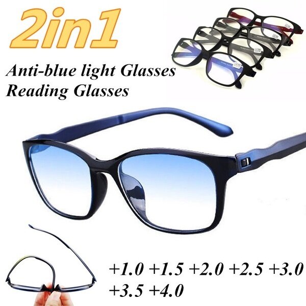 ZUEE-نظارات قراءة للرجال ، مناسبة لقصر النظر الشيخوخي ، عدسات الكمبيوتر المضادة للتعب مع 1.5 2.0 2.5 3.0 3.5 4.0