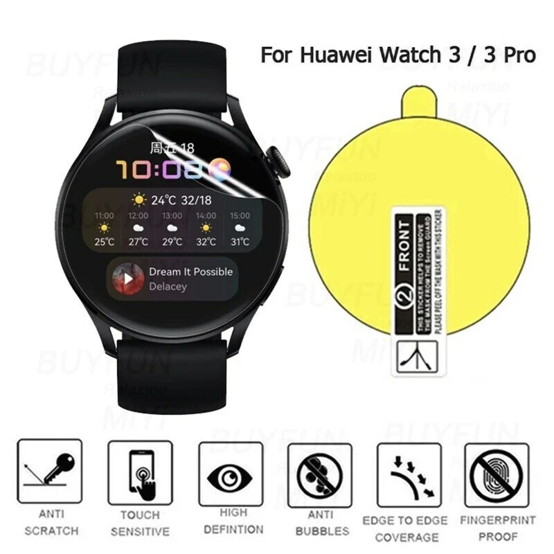 3-12 قطعة 9D منحني هيدروجيل فيلم لهواوي ساعة GT 3 Smartwatch حامي الشاشة لا الزجاج على Hauwei GT3 46 مللي متر 42 مللي متر 46 42 مللي متر