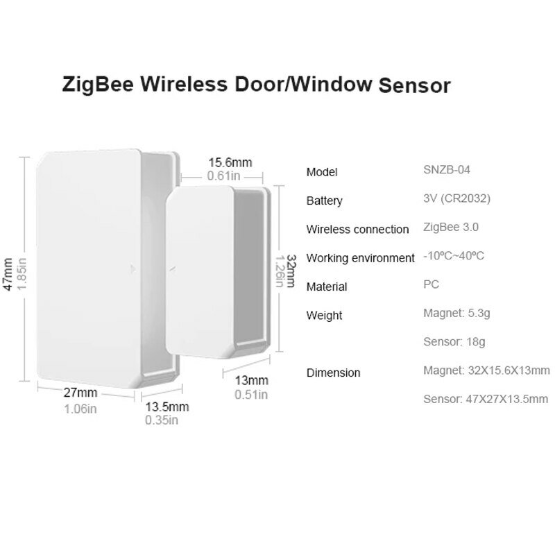 SONOFF DW2 واي فاي/SNZB-04 زيجبي نافذة مستشعر الباب باب مفتوح/مغلق للكشف عن EWeLink التطبيق إخطار إنذار أمن الوطن الذكي