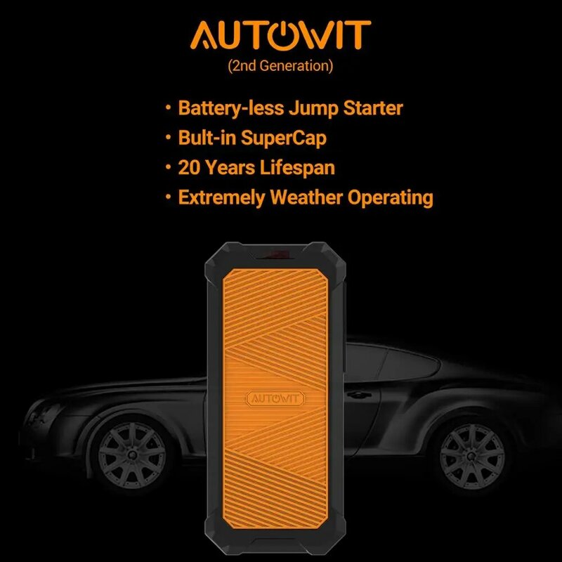 Autowit-بطارية سيارة بدون بداية 2 ، 12 فولت ، SuperCap المحمولة ، ما يصل إلى 7.0L الغاز ، 4.0L الديزل ، بداية المحرك ، اكسسوارات السيارات