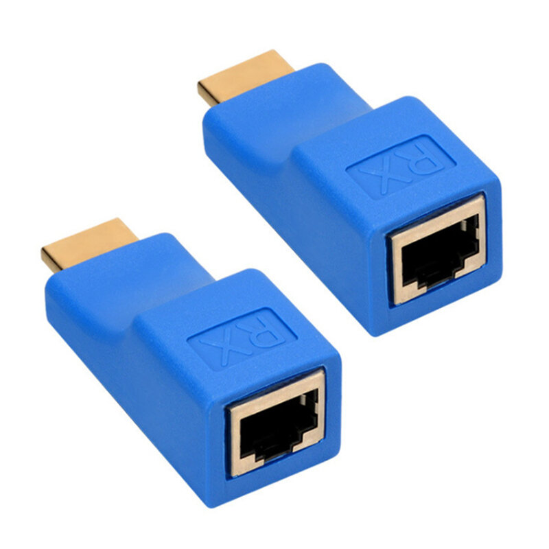 موسع HDMI 4K ، تمديد HDMI حتى 30 مترًا ، كابل إيثرنت CAT5e 6 UTP LAN ، منافذ RJ45 ، شبكة LAN