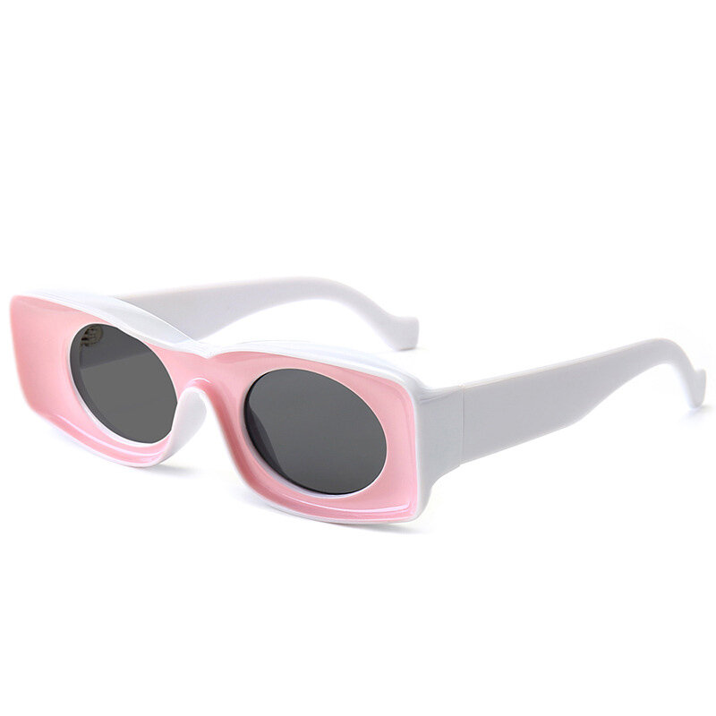 مربع النظارات الشمسية للنساء الرجال العلامة التجارية الفاخرة المتضخم UV400 نظارات شمسية الإناث الرجعية الهيب هوب النظارات الشمسية