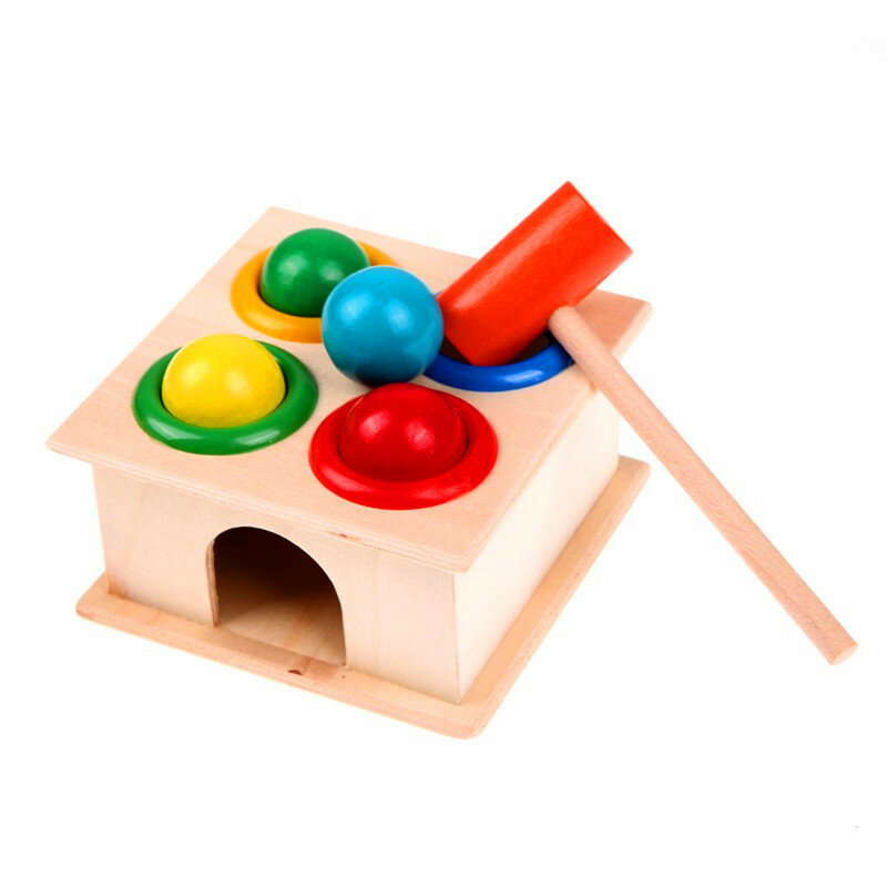 لعبة الهامستر الخشبية لعبة للأطفال ، صندوق مطرقة الكرة ، التعلم المبكر ، ألعاب تعليمية ، متعة اللعب ، 1Set