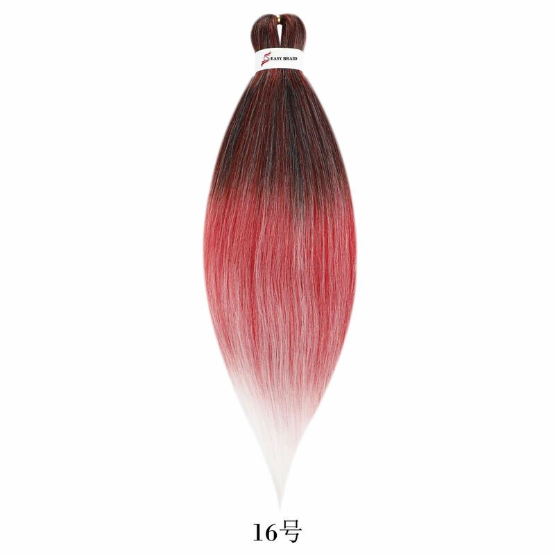 3 لهجة Omber اللون سهلة الضفائر درجة حرارة منخفضة الألياف الاصطناعية تجديل الشعر الكروشيه الضفائر وصلات شعر 26 بوصة