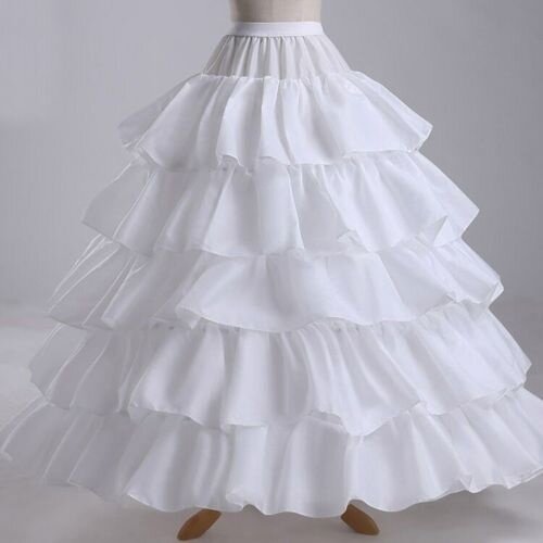 الأبيض 4 هوب الزفاف الكرة ثوب كرينولين الزفاف ثوب نسائي تنورة تنورة داخلية