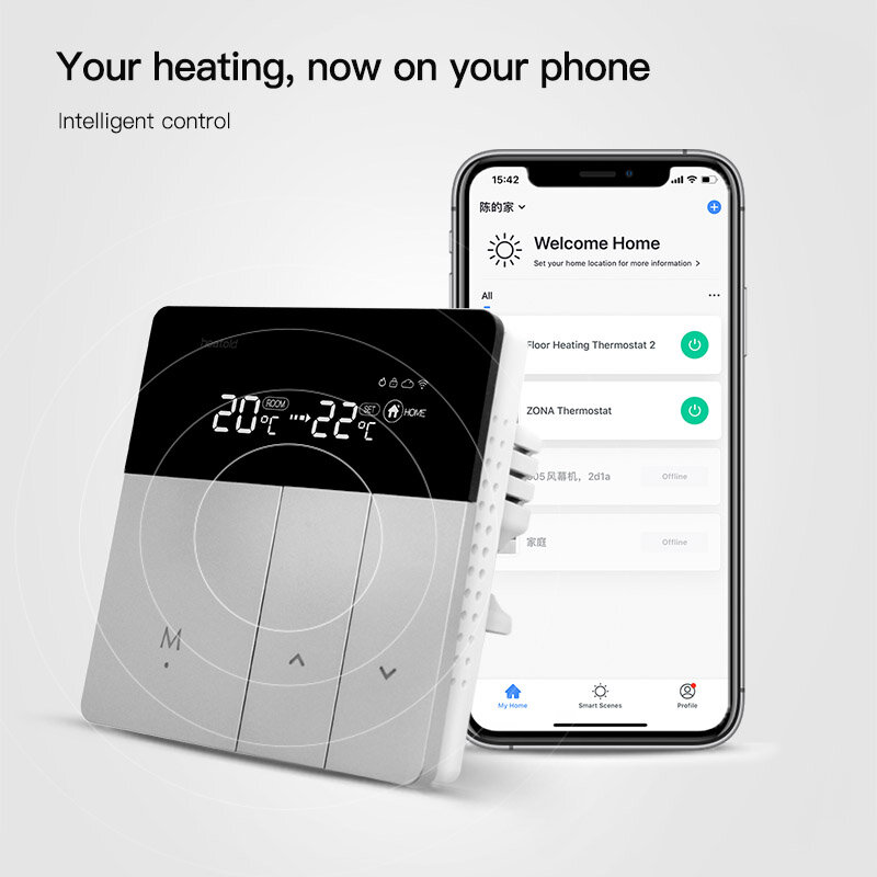 الذكية واي فاي ترموستات تحكم في درجة الحرارة للمياه الكهربائية الطابق الغاز المرجل التدفئة المنزل التحكم عن MIJIA MIHOME App