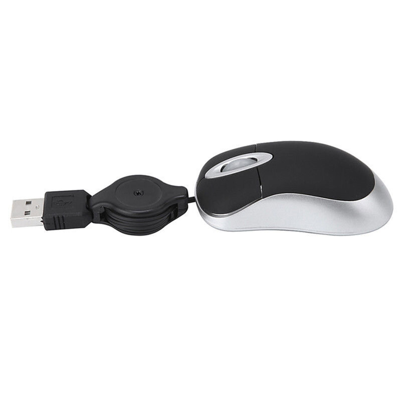 ماوس ضوئي صغير قابل للسحب ماوس USB سلكي صغير قابل للنقل ماوس مكتبي منزلي مناسب للكمبيوتر والكمبيوتر المحمول