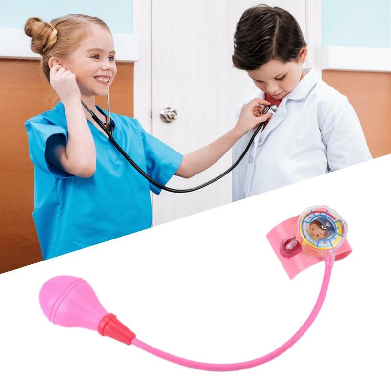 الأطفال ضغط الدم Playset لعبة معاطف للأطباء والممرضات لعب الأدوار التظاهر اللعب محاكاة ضغط الدم الطبية لعبة تعليمية