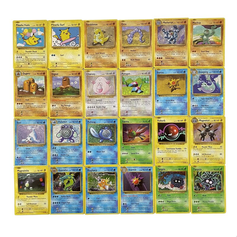 60 قطعة جديد 1996 سنة 1st الطبعة لتقوم بها بنفسك بوكيمون بطاقات فلاش Charizard Ninetales Mewtwo Zapdos لعبة جمع بطاقات
