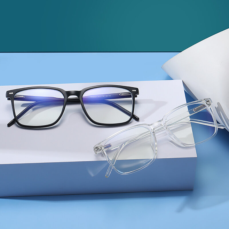 نظارات TR90 سوداء غير لامعة مضادة للأشعة للرجال والنساء ، نظارات مانعة للضوء الأزرق ، نظارات أنيقة شفافة ، رائجة ،