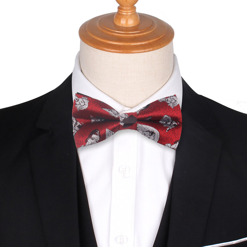 ربطة عنق جاكار كلاسيكية للرجال والنساء ، زخارف نباتية ، نمط فراشة ، للعمل والزفاف