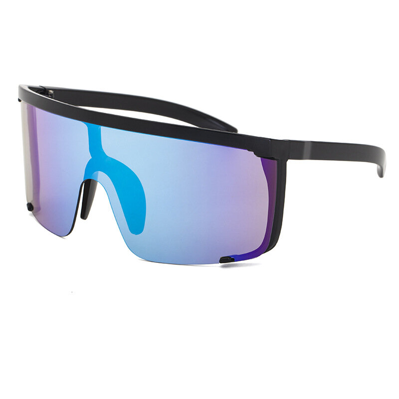جديد ملون نظارات شمسية رياضية للرجال 17183 قطعة واحدة حماية السلامة إطار كبير النظارات الشمسية الرجال الموضة في الهواء الطلق