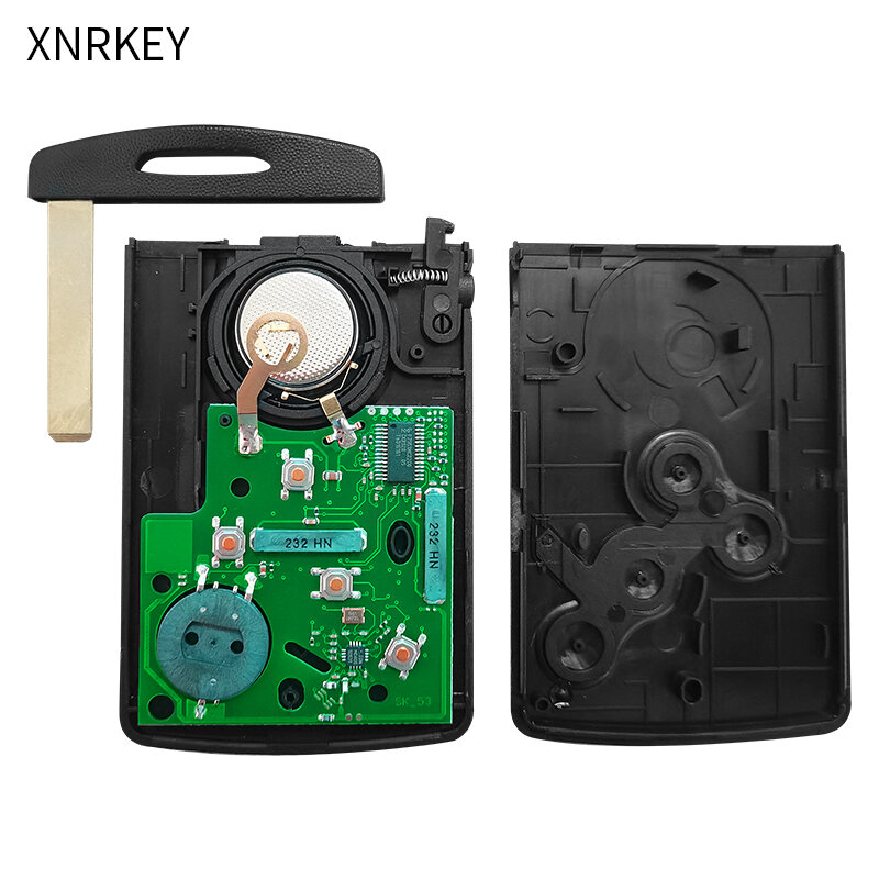 XNRKEY 4B البطاقة الذكية مفتاح السيارة PCF7953/4A رقاقة 433Mhz لرينو كليو 4 كابتور السلبي بدون مفتاح الذهاب دخول نظام يدوي عن بعد