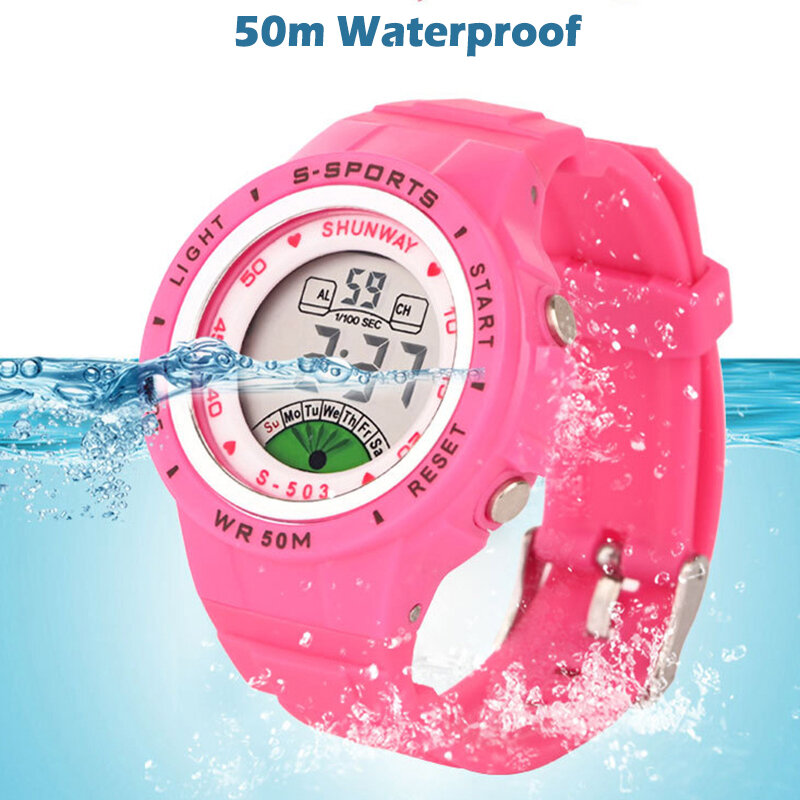 Uالتايلاندية CE02 ساعة أطفال الأطفال الإلكترونية كوارتز ساعة اليد لصبي فتاة 50 متر مقاوم للماء طالب الساعات الرياضية الملونة reloj