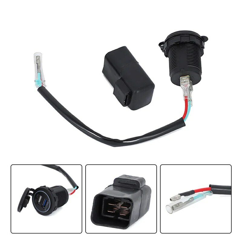 شاحن USB للدراجة النارية مع مرحل 12 فولت 22A متوافق مع كاواساكي فيرسيس 650 1000 X300 X650 نينجا 400 نينجا 650 2014-2022