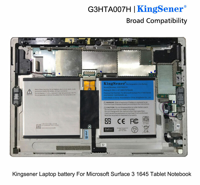 KingSener-بطارية لأجهزة مايكروسوفت السطح 3 ، 1645 ، 1657 سلسلة ، الكمبيوتر اللوحي ، 1ICP3 ، 96 ، 91-2 ، 3.78 فولت ، 7270mAh ، 27.5 Ah ، G3HTA007H ، G3HTA003H