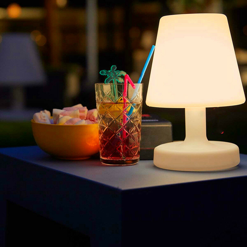 مقاوم للماء RGB LED مصباح الطاولة ، في الهواء الطلق ضوء الليل ، مطعم الديكور ، جو المنزل ، الإضاءة القابلة لإعادة الشحن مع جهاز التحكم عن بعد