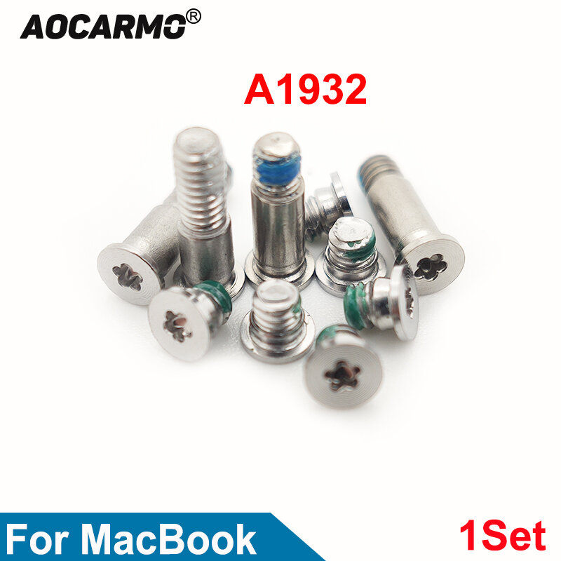 Aocarmo 1 مجموعة أسفل مسامير الغطاء الخلفي المسمار استبدال أجزاء ل ماك بوك A1932