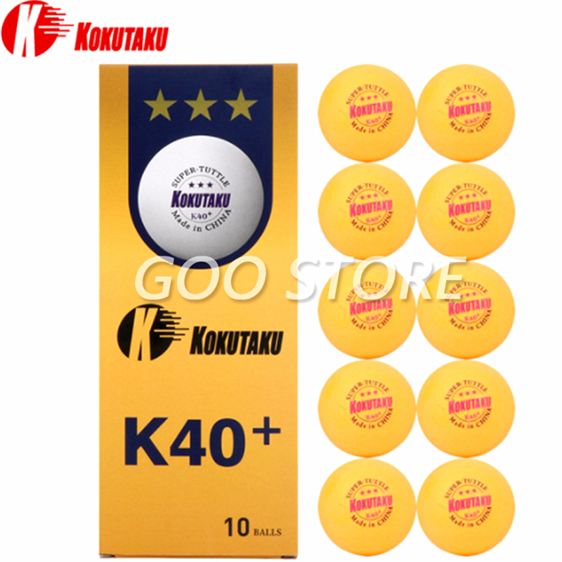 KOKUTAKU 3 نجمة K40 + تنس الطاولة الكرة المهنية Trianing ألعاب الملحومة ABS البلاستيك KOKUTAKU بينغ بونغ كرات