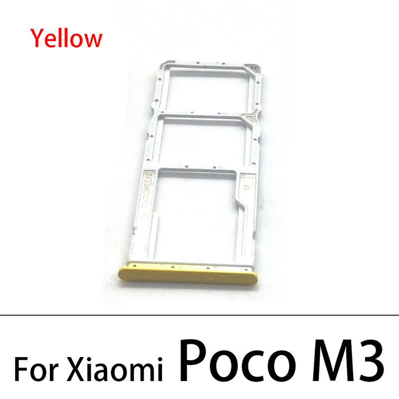 سيم فتحة بطاقة حامل صينية ل شاومي Poco M3 SD بطاقة حامل صينية الهاتف استبدال أجزاء ل شاومي Poco F3 سيم بطاقة صينية